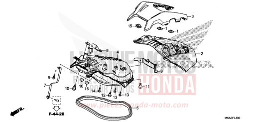 COUVERCLE BAGAGES NC750XDG de 2016